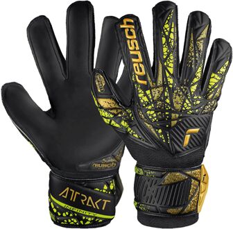 Reusch Attrakt Infinity Finger Support Keepershandschoenen Junior zwart - goud - geel - 4
