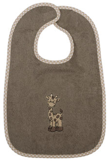 Reuze klittenband slabbetje Giraffe lichtbruin 30 x 45 cm