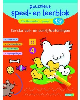 Reuzeleuk speel- en leerblok / Eerste tel- en schrijfoefeningen; 2de kleuterklas; Groep 1; 4-5 jaar - Boek Deltas Centrale uitgeverij (9044742353)