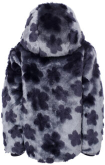 Reversibel winterjas imitatie bont voor meisjes in de kleur Blauw - 92
