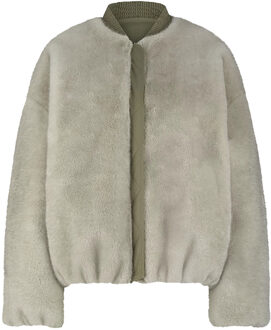 Reversible mink bomberjas Pearl  naturel - S,M,