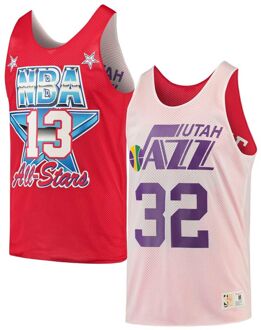 Reversible Utah Jazz Karl Malone Heren Vest - maat XS Rood