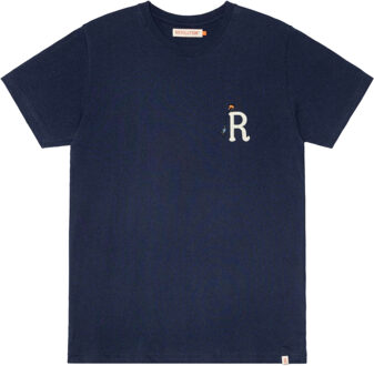 Revolution Clj regular t-shirt navy-mel Blauw - XXL