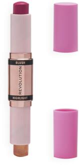 Revolution Face Contour Revolution Mur Blush And Highlight Stick Champagne Shine 4,3 g