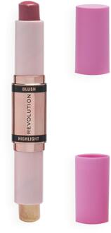 Revolution Face Contour Revolution Mur Blush And Highlight Stick Mauve Glow 4,3 ml