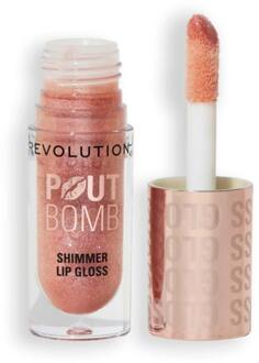 Revolution Lipgloss Revolution Pout Bomb Shimmer Gloss Glimmer Nude 4.5 ml