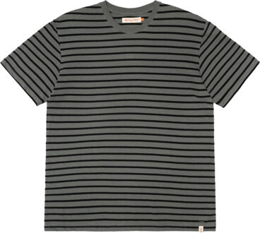 Revolution Loose t-shirt darkgrey striped Grijs - XL