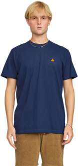 Revolution Regular t-shirt navy melange Blauw - L