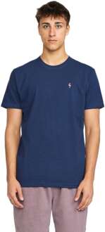 Revolution Regular t-shirt navy melange Blauw - XL
