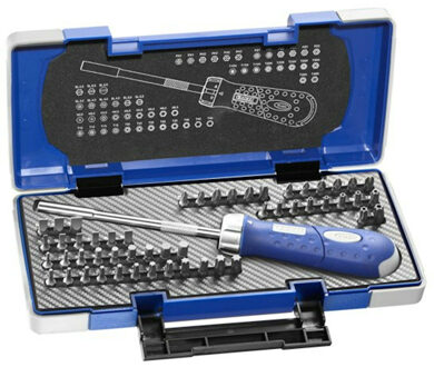 revolver schroevendraaier bitset 1/4" | 59 stuks | incl. koffer | E160804