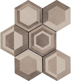 Rewind Wandtegel 21x18.2cm Corda hexagon