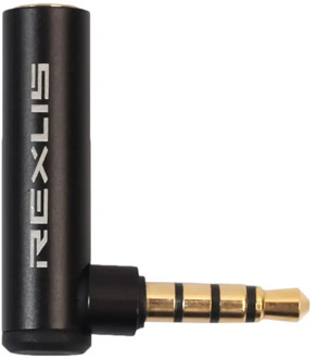 REXLIS 1PC 3.5mm Male to Female 90 Degree Right Angled Adapter Audio Microphone Jack Stereo Plug Connector
