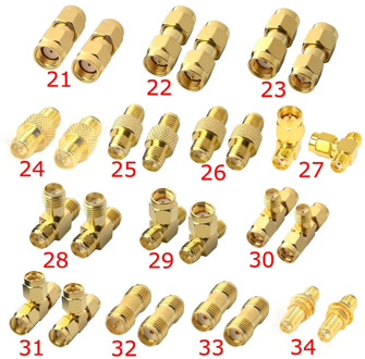 RF Coaxial Coax SMA Adapter Kit SMA RP SMA Male Female RF Coax Coupling Nut barrel Connector Converter For WIFI Antenna