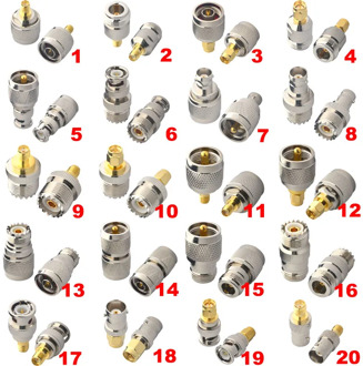 RF Coaxial Coax SMA UHF N BNC Adapter Connectivity Kit SMA to N SMA to BNC UHF to N WiFi Antenna Extension Connector