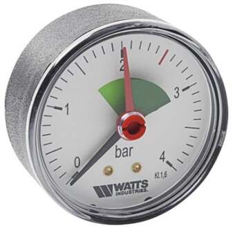 RF-manometeraansluitschroefdraad aan de achterkant voor verwarming, 0-4 bar, 63 mm, 1/4" ET - 984542013