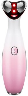 Rf Radio Mesotherapie Elektroporatie Eye Massage Beauty Tools Frequentie Led Photon Ogen Gezicht Huidverjonging Remover Rimpel roze