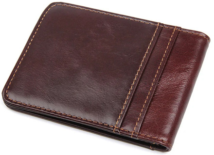 RFID Genuine Leather Dollar Bill Money Clip Wallet Moneyclip Minimalist Money Card Wallet for Money