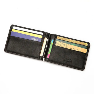 RFID Men's Leather Slim Bifold Money Clip Wallet Front Pocket Credit Card Holder