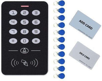 Rfid Standalone Access Control Keypad 1000 Gebruiker 125K Id-kaart Ondersteuning 2 Stuks Moeder Card Instelling Met 10 Pcs id Tags Test, a1