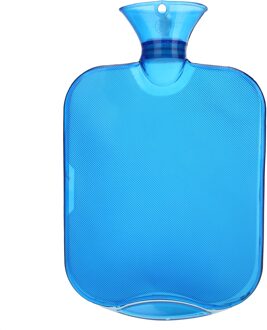 Rfkms Dikke Waterzak Fles Transparant 2000Ml Warm Water Fles Hoge Dichtheid Pvc Explosieveilige Handwarmer Marineblauw