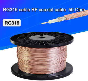 RG316 cable RF coaxial cable 2.5mm 50 Ohm Low Loss for crimp connector fast shipping