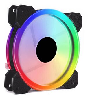 Rgb Pc Fan 12V 6 Pin 12 Cm Cooling Koeler Ventilator Met Controller Voor Computer Stille Gaming Case NOV99 1 fan enkel en alleen