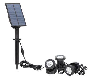 Rgb Solar Led Onderwater Verlichting Waterdichte Vijver Water Tuin Aquarium Spotlight Landschap Lamp Led Gazon Verlichting 3bulbs RGB reeks