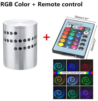Rgb Spiraal Gat Led Wall Licht Effect Wandlamp Met Afstandsbediening Kleurrijke Wandlamp Voor Party Bar Lobby Ktv Thuis decoratie RGB afgelegen
