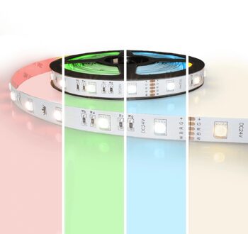 RGBW basic led strip per meter inclusief controller en voeding 11-20 meter