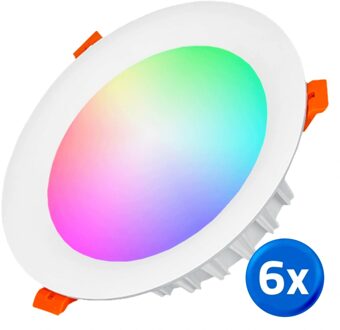 RGBWW led inbouwspot downlight 18 Watt - Voordeelset van 6 stuks