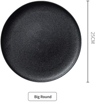Rhe Europese Steak Westerse Plaat Zwart Pizza Ronde Plaat Vierkante Dessertbord Rechthoekige Sushi Keuken Servies groot ronde