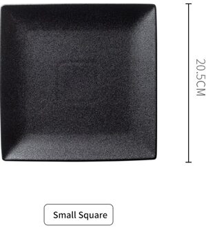 Rhe Europese Steak Westerse Plaat Zwart Pizza Ronde Plaat Vierkante Dessertbord Rechthoekige Sushi Keuken Servies klein plein
