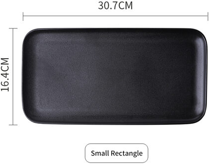 Rhe Europese Steak Westerse Plaat Zwart Pizza Ronde Plaat Vierkante Dessertbord Rechthoekige Sushi Keuken Servies