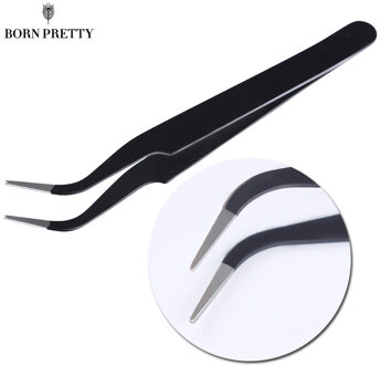 Rhinestone Picking Tool Wimper Gebogen Tip Tangen Tweezer Gebogen Nail Tool Beauty Eye Make-Up #848