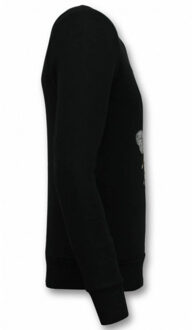 Rhinestone Trui - Master Bee Sweater Heren - Zwart - Maten: S