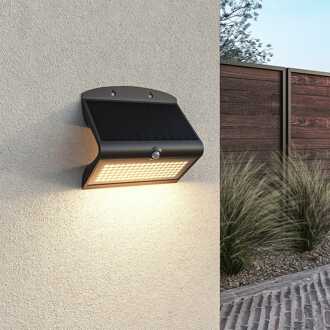 Rhodes LED Solar Wandlamp met bewegingssensor 2 lichtstanden 104 LEDS 3000K Warm wit Zwart