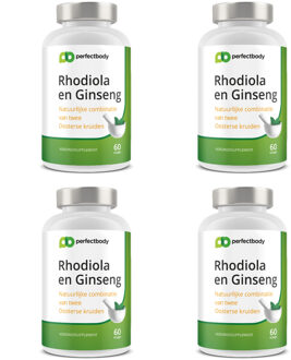 Rhodiola Rosea (rozenwortel) Extract 4-pack - 240 Vcaps - PerfectBody.nl