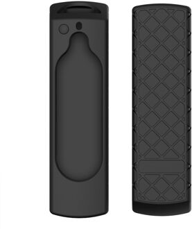 Rhomboids Patroon Herbruikbare Anti Slip Siliconen Cover Remote Case Zachte Accessoires Slagvast Beschermen Voor Fire Tv Stick 4K zwart