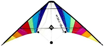 Rhombus vlieger regenboogprint 150 x 70 cm Multikleur