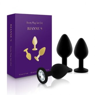 Rianne S Soiree - Booty Plug Set 3x - Zwart - 000