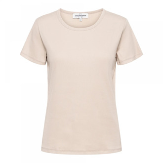 Rib Basic T-shirt met korte mouwen &Co Woman , White , Dames - Xl,L