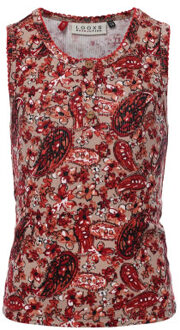 Rib jersey top bloemen voor meisjes in de kleur Veelkleurig - 92