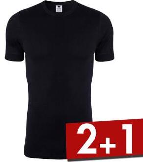 Rib T-Shirt * Actie * Zwart,Wit - Small,Medium,Large,X-Large,XX-Large