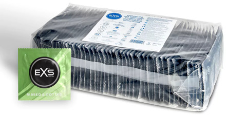 Ribbed & Dotted Condooms 100 stuks Transparant - 56 (omtrek 11,5-12 cm)