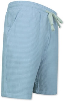 Ribbed oversized shirt zomerset - maat XS Blauw