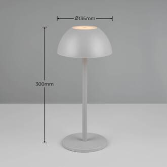 Ricardo LED tafellamp, grijs, hoogte 30 cm, kunststof ultiem grijs