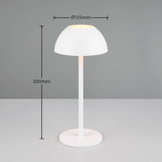 Ricardo LED tafellamp, wit, hoogte 30 cm, kunststof wit mat