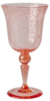 Rice bubble acryl wijnglas perzik