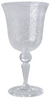 Rice bubble acryl wijnglas wit