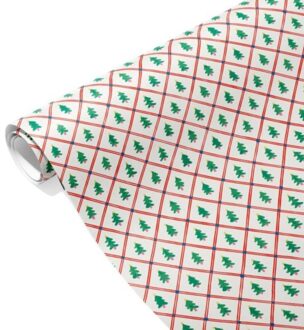 Rice kadopapier kerstbomen, 70x300cm